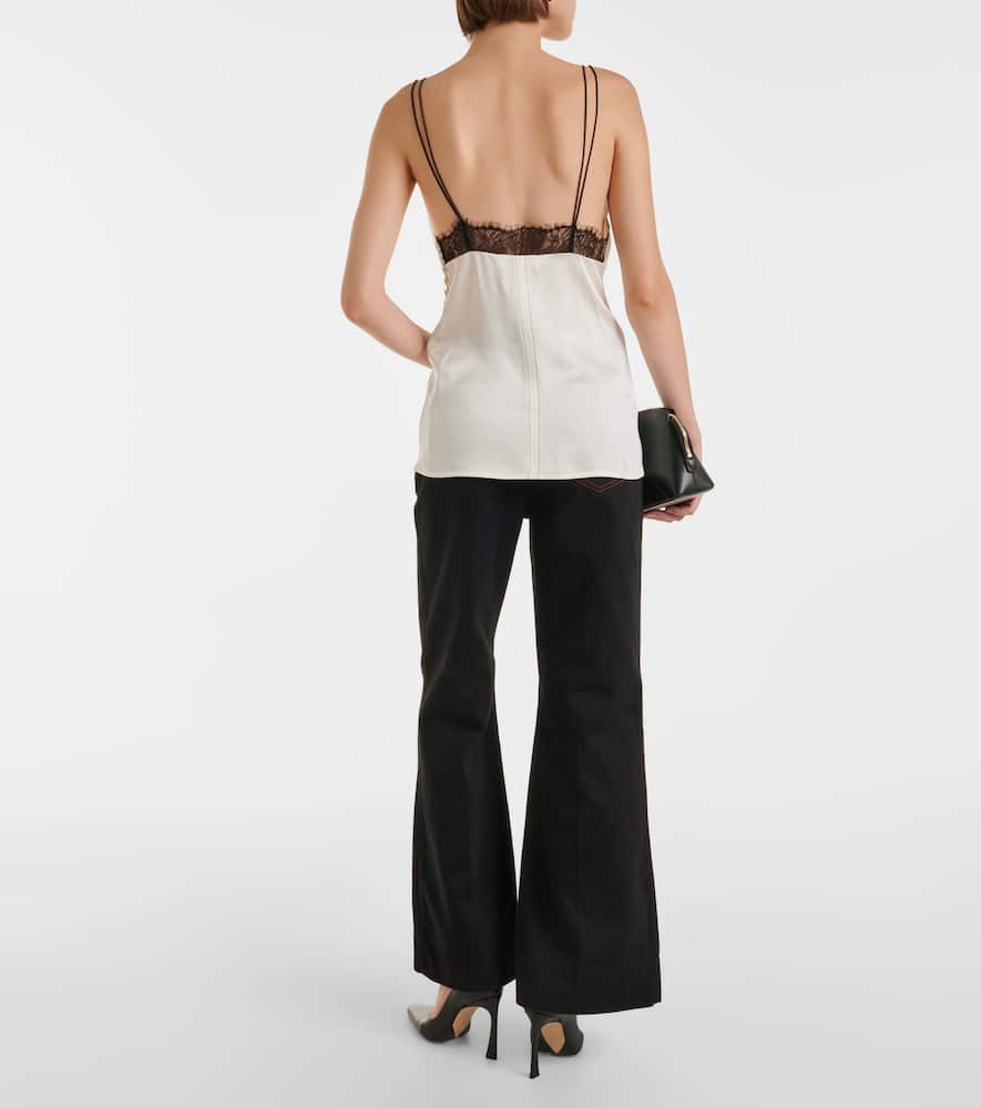Lace-trimmed camisole