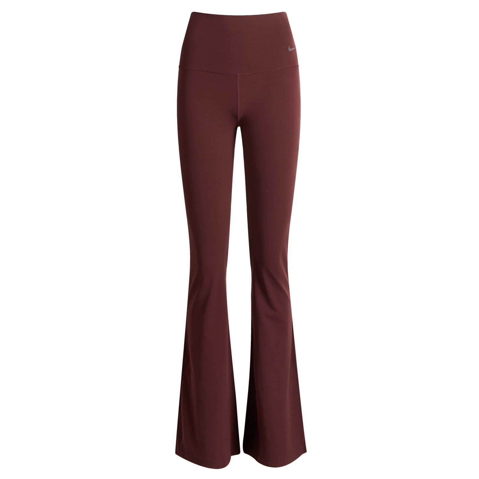 Women's Zenvy High Waisted Flared Pant in Burgundy Crush/Black