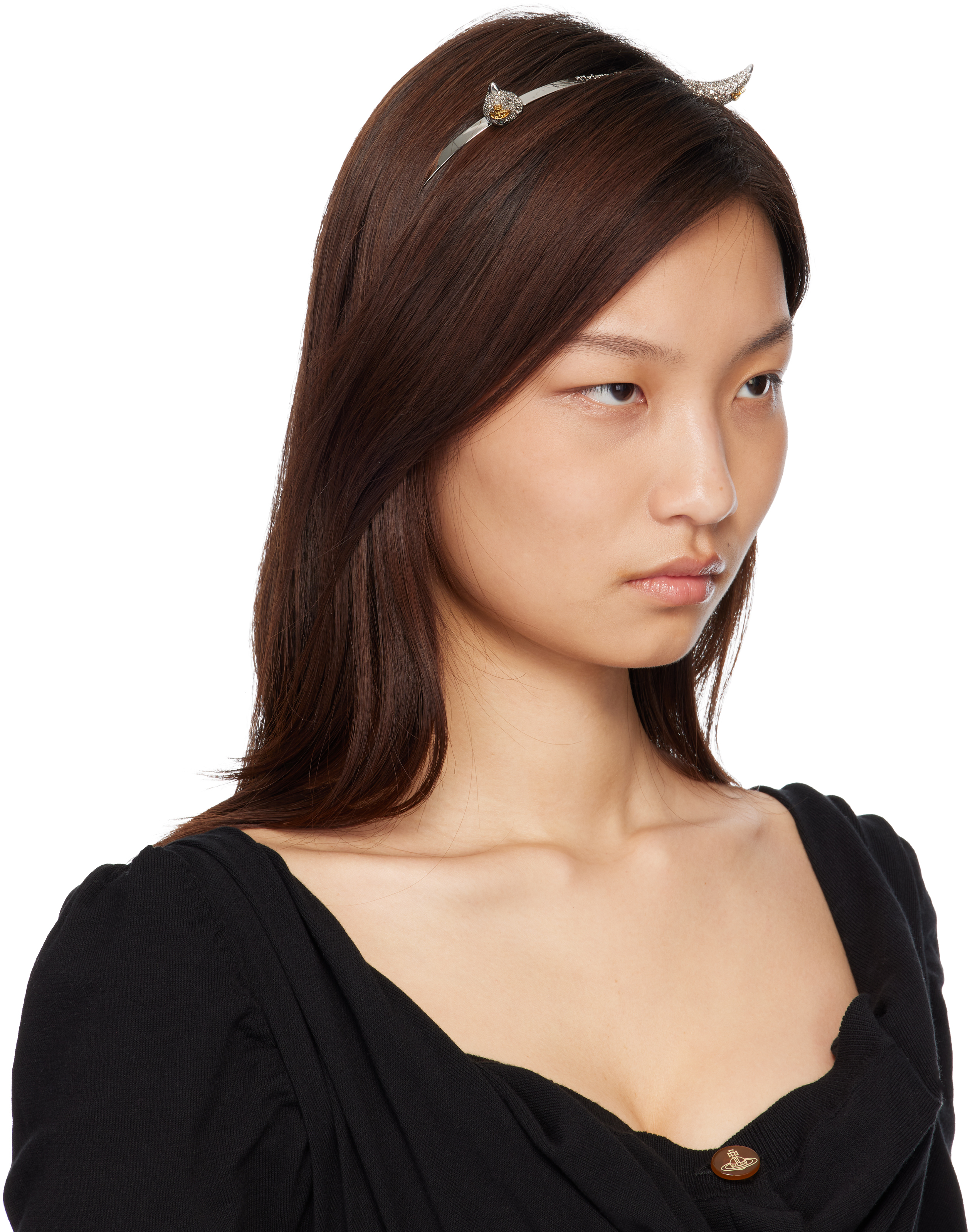 Silver Vivienne's Horn Alice Headband