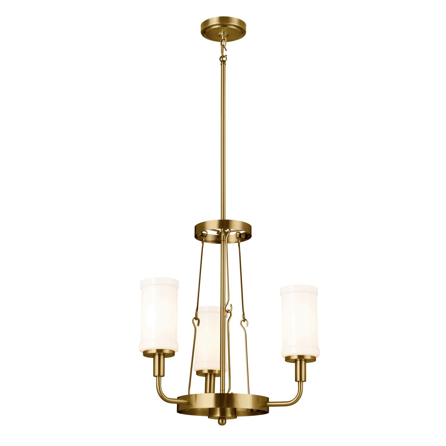 Vetivene 3-Light Transitional Chandelier in Natural Bra