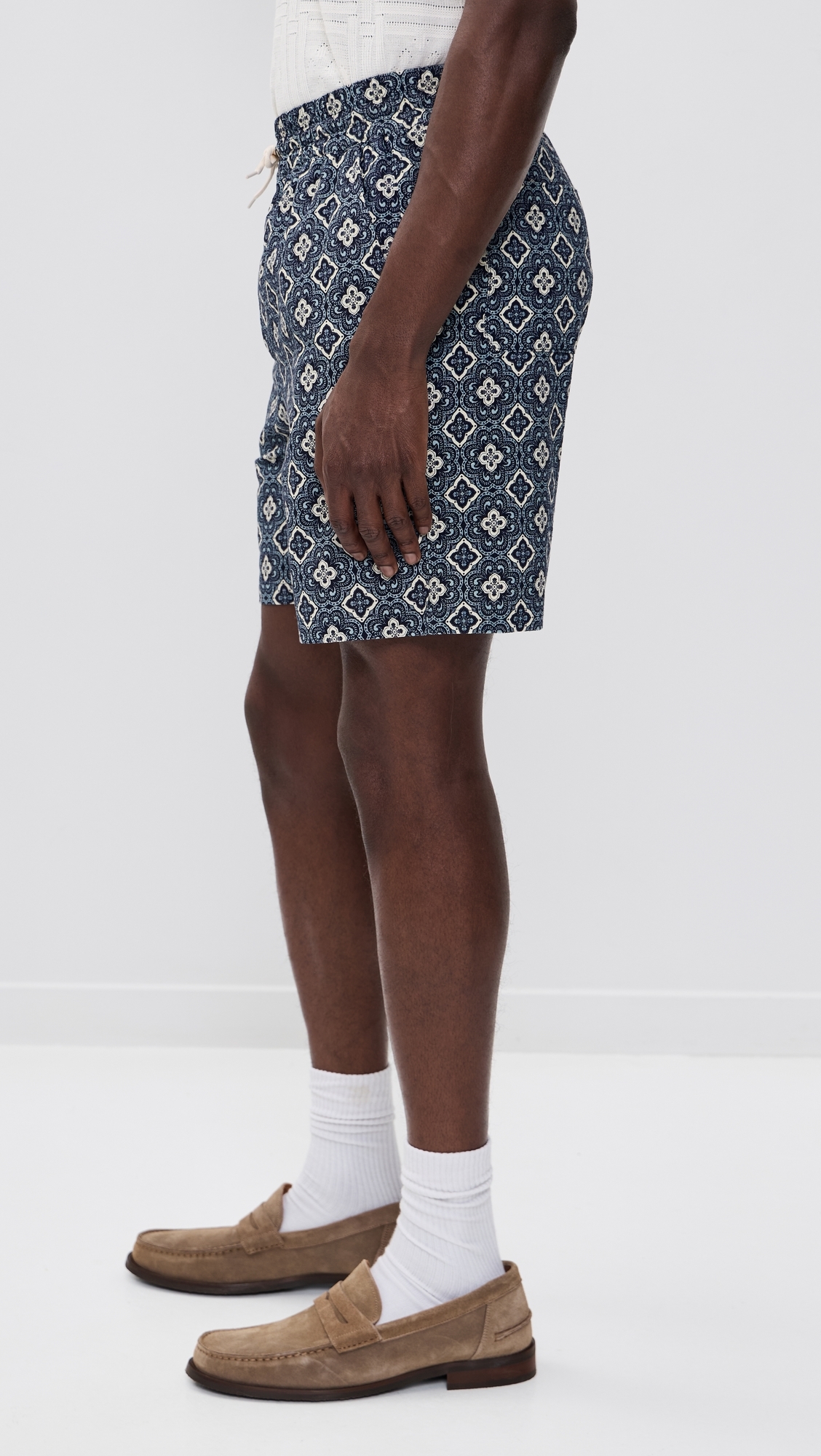 Harry Arabesque AOP Shorts 6.25 Blue Fog