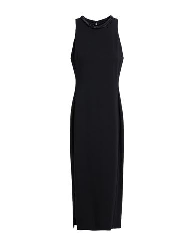 Woman Midi dress Black Size 4 Viscose, Elastane, Glass