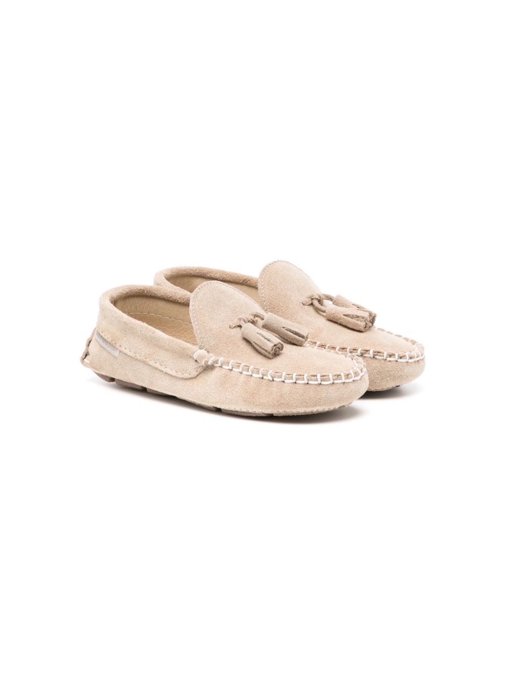 Tassel-detail suede loafers - Neutrals