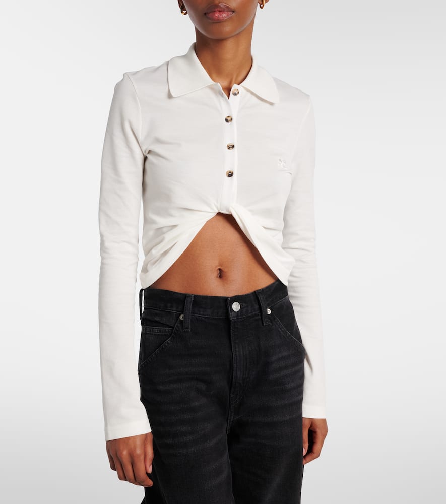 Courrèges Cropped cotton shirt