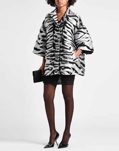 Woman Coat Silver Size 0 Polyester, Acrylic, Acetate, Metallic Polyester