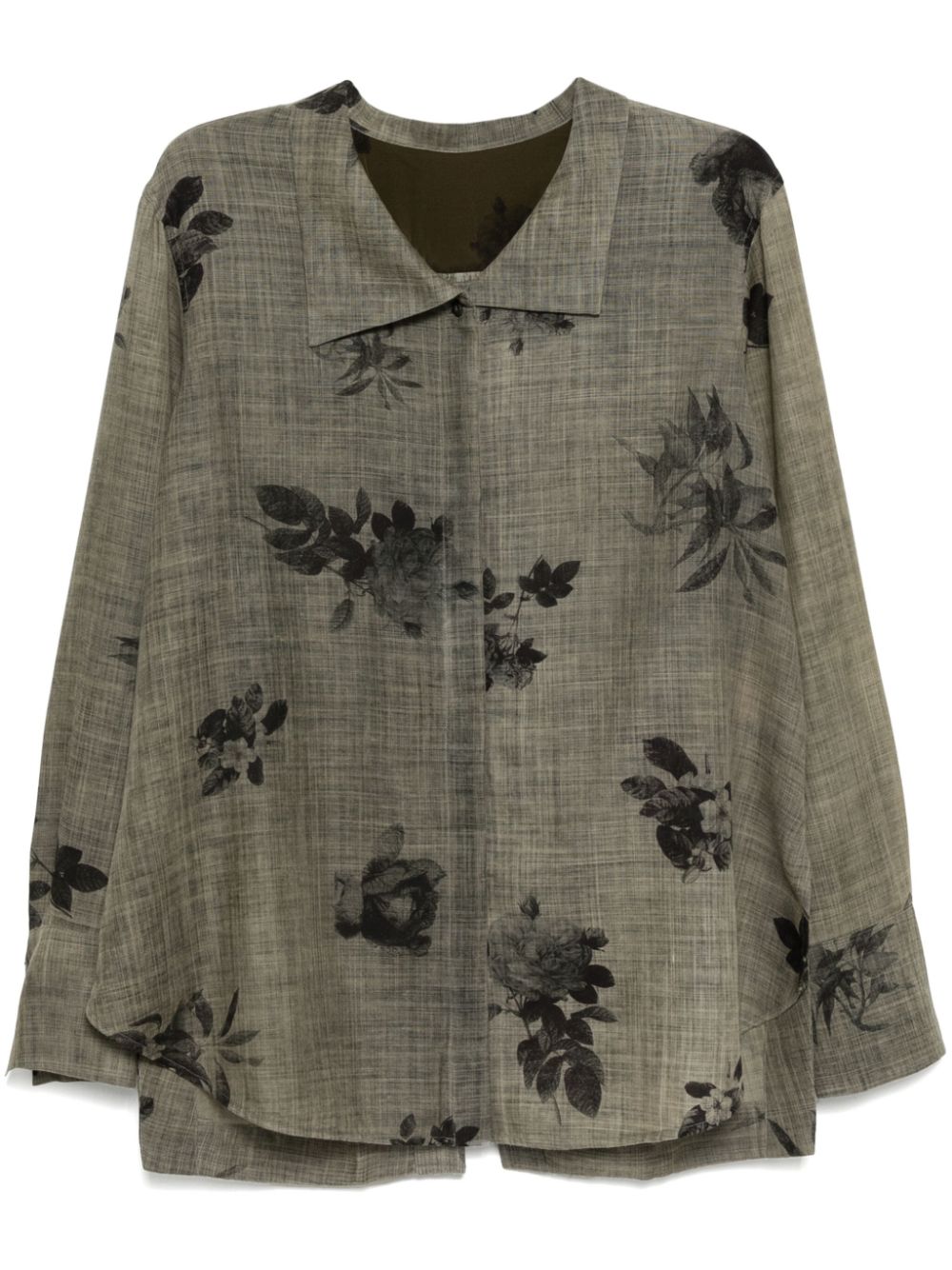 Back pleats shirt - Grey