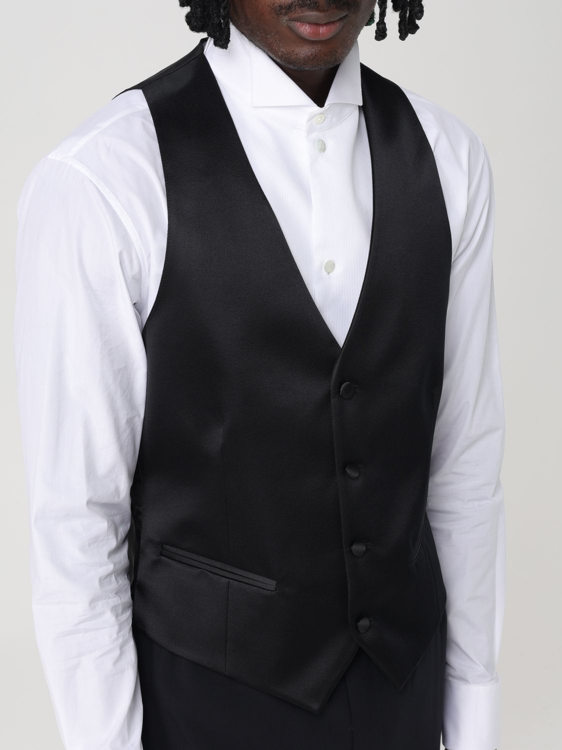 Suit Vest Men color Black