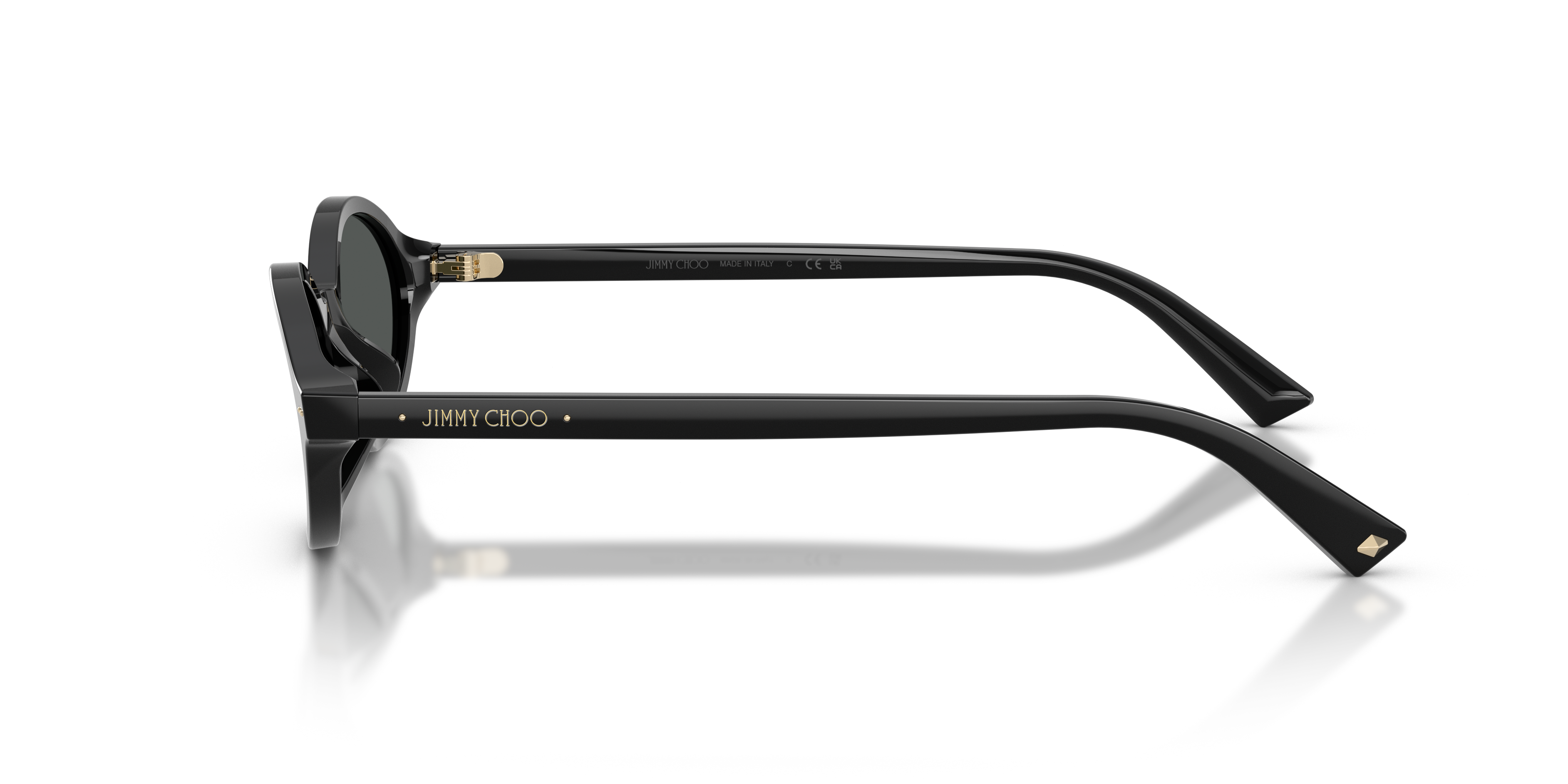 Jimmy Choo Mujer Jimmy Choo JC5068U 500087 Gafas de sol Acetato Negro Gris Redonda Norma