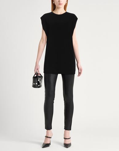 Norma Kamali Woman Top Black Size 10 Polyester, Elastane