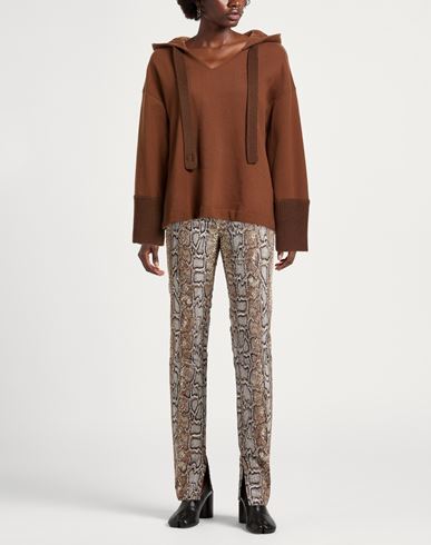 Woman Sweatshirt Brown Size M Cotton