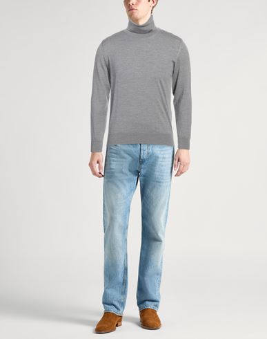 Herno Man Turtleneck Grey Size 34 Virgin Wool
