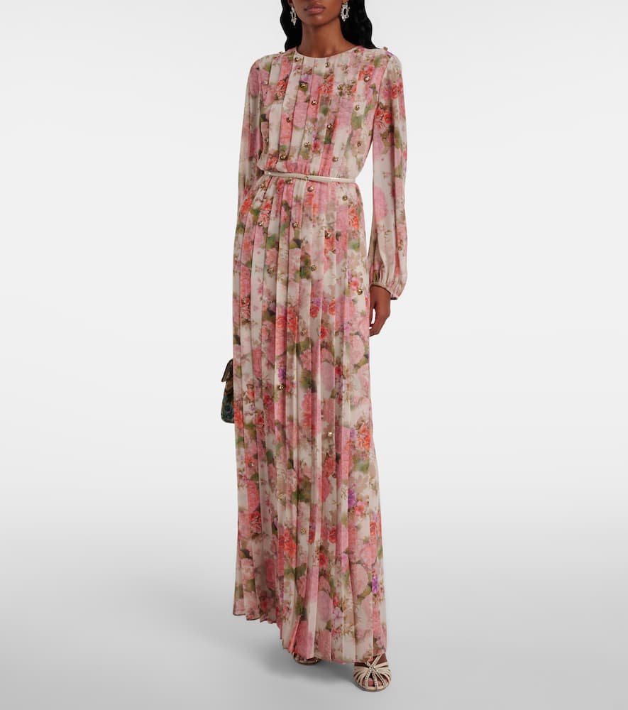 Floral embellished maxi dress