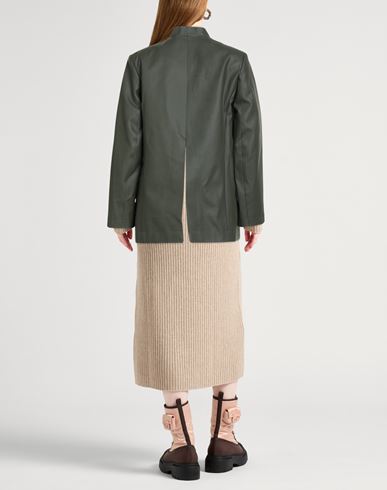 Woman Jacket Dark green Size 10 Cotton, Polyurethane