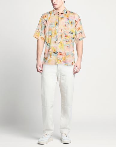Man Shirt Yellow Size XL Cotton