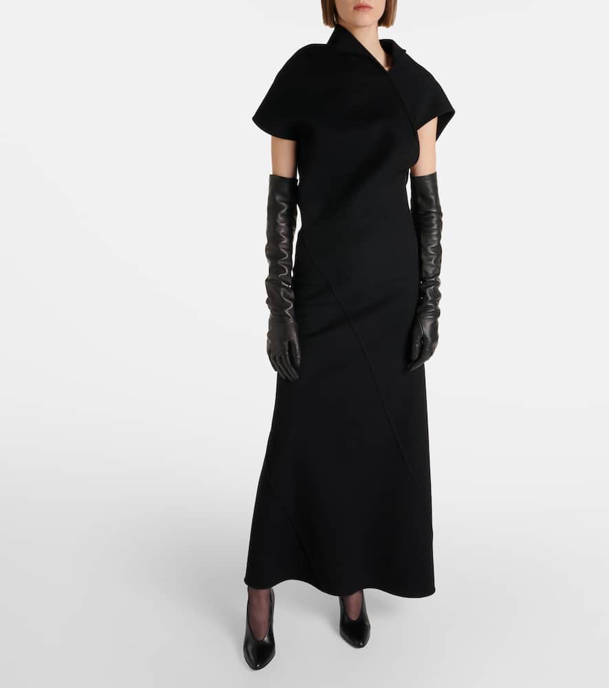 Kamil paneled cashmere gown