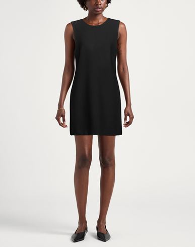 P. a.r. o.s. h. Woman Mini dress Black Size L Polyethylene, Virgin Wool, Elastane