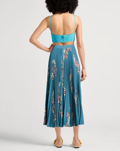 Woman Midi skirt Deep teal Size 8 Polyester, Elastane
