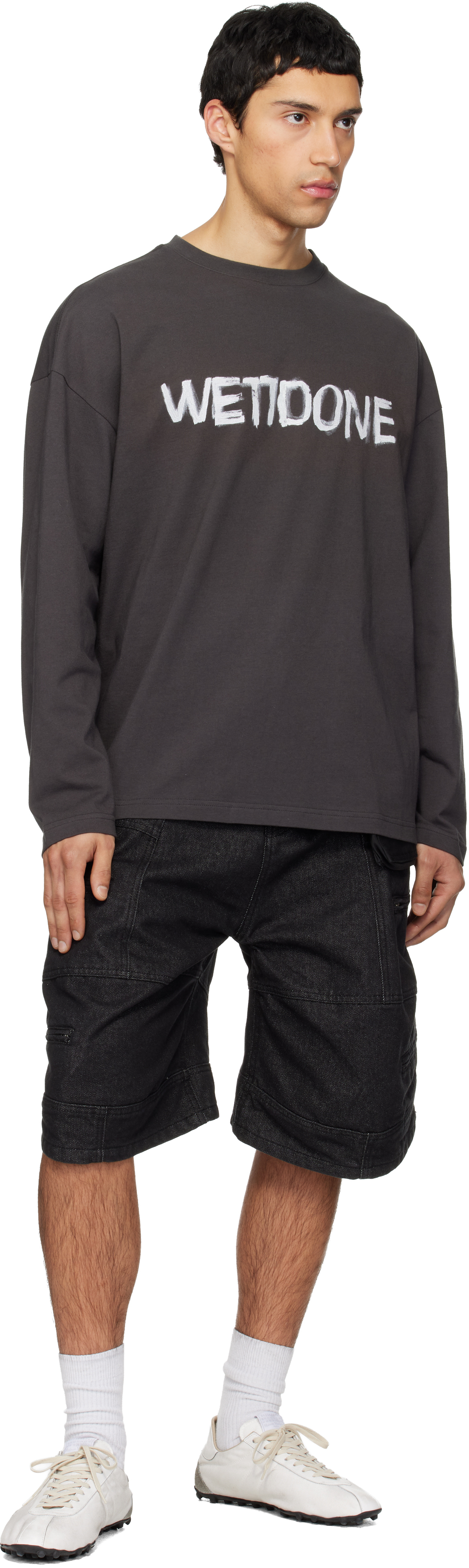 Black Carpenter Denim Shorts