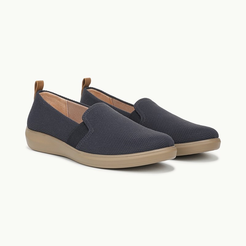 Stride Next Wave Slip On Shoes Lux Navy Knit Fabric