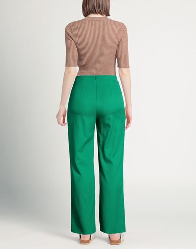 Woman Pants Green Size 10 Polyester, Elastane