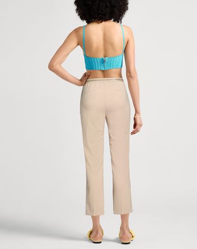 Woman Pants Beige Size 10 Polyester, Polyurethane