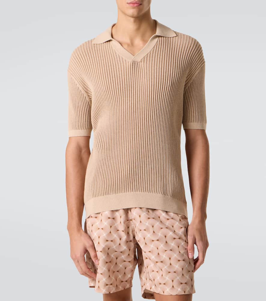Rino cotton and cashmere polo shirt
