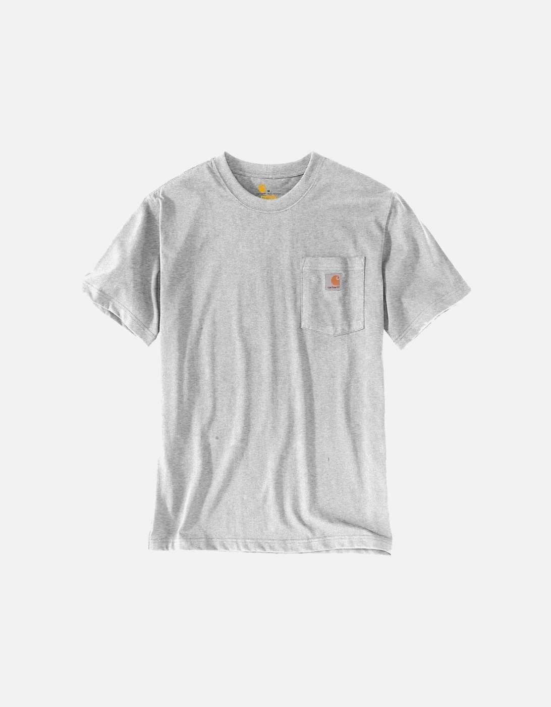 Men's Carhartt Mens Work Pocket Short Sleeve Cotton T Shirt Tee - Grey - Size: Regular/36
