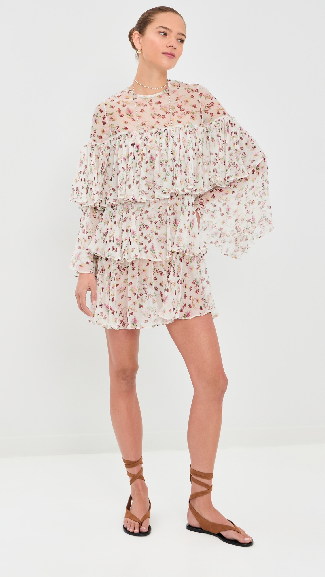 Vienna Wild Garden Dress White