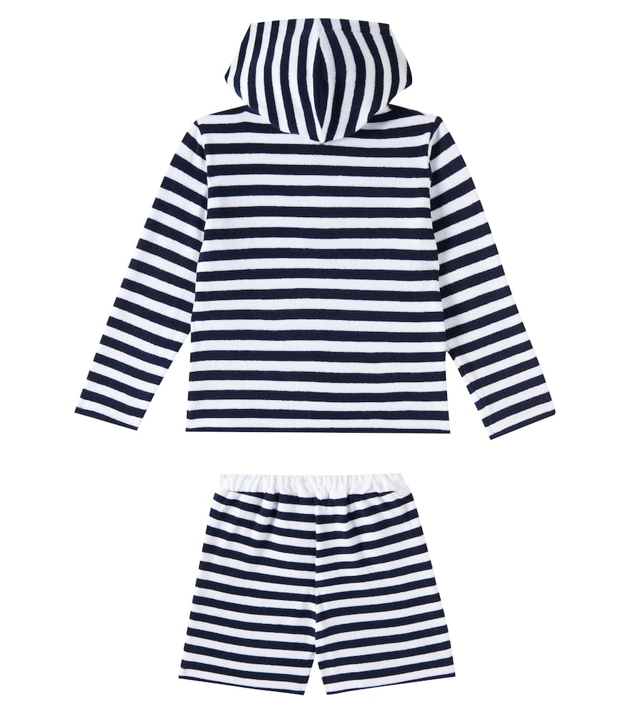 Cotton-blend terry hoodie and shorts set