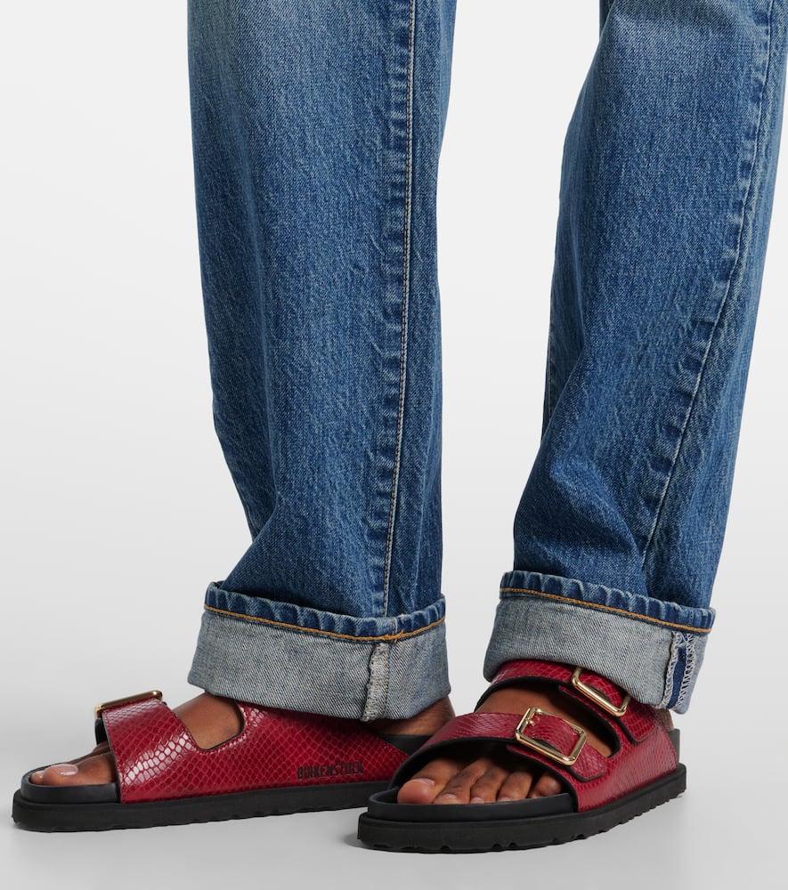 London Turn Up high-rise straight jeans