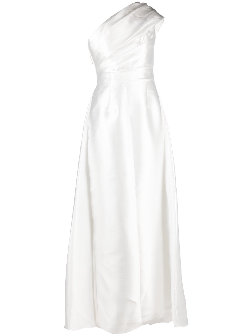 Alba one-shoulder gown - White