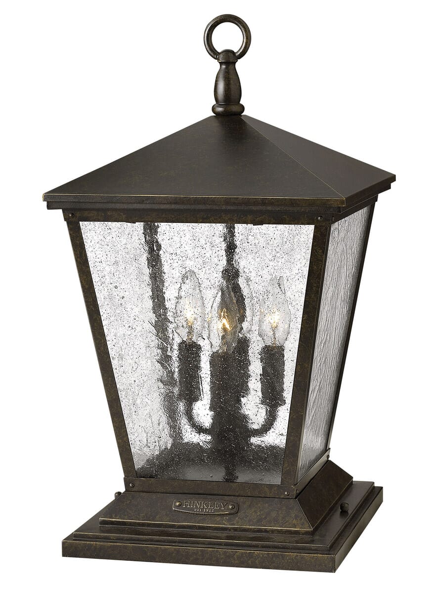 Regency Bronze LED Post Top Pier Mount from the Trellis Collection