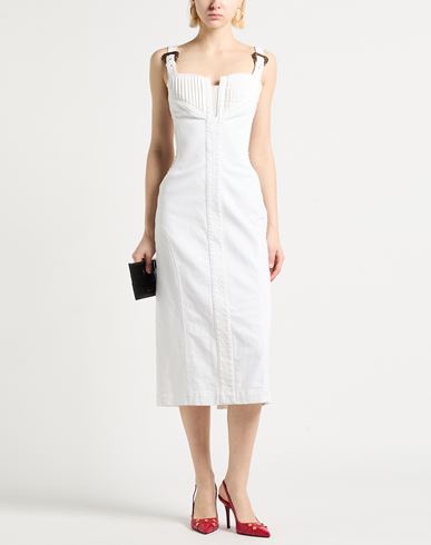 Woman Midi dress Off white Size 4 Cotton, Elastane, Polyamide