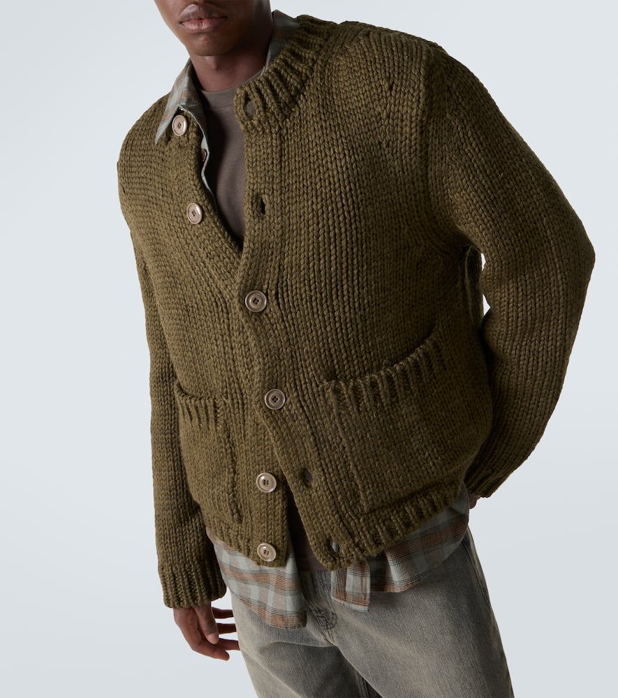 Over wool and alpaca cardigan