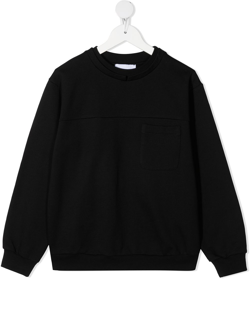Metallic logo print sweatshirt - Black