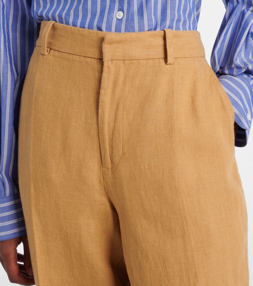 Linen wide-leg pants