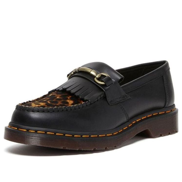 Adrian Snaffle Hair On Loafers 'Black Leopard'