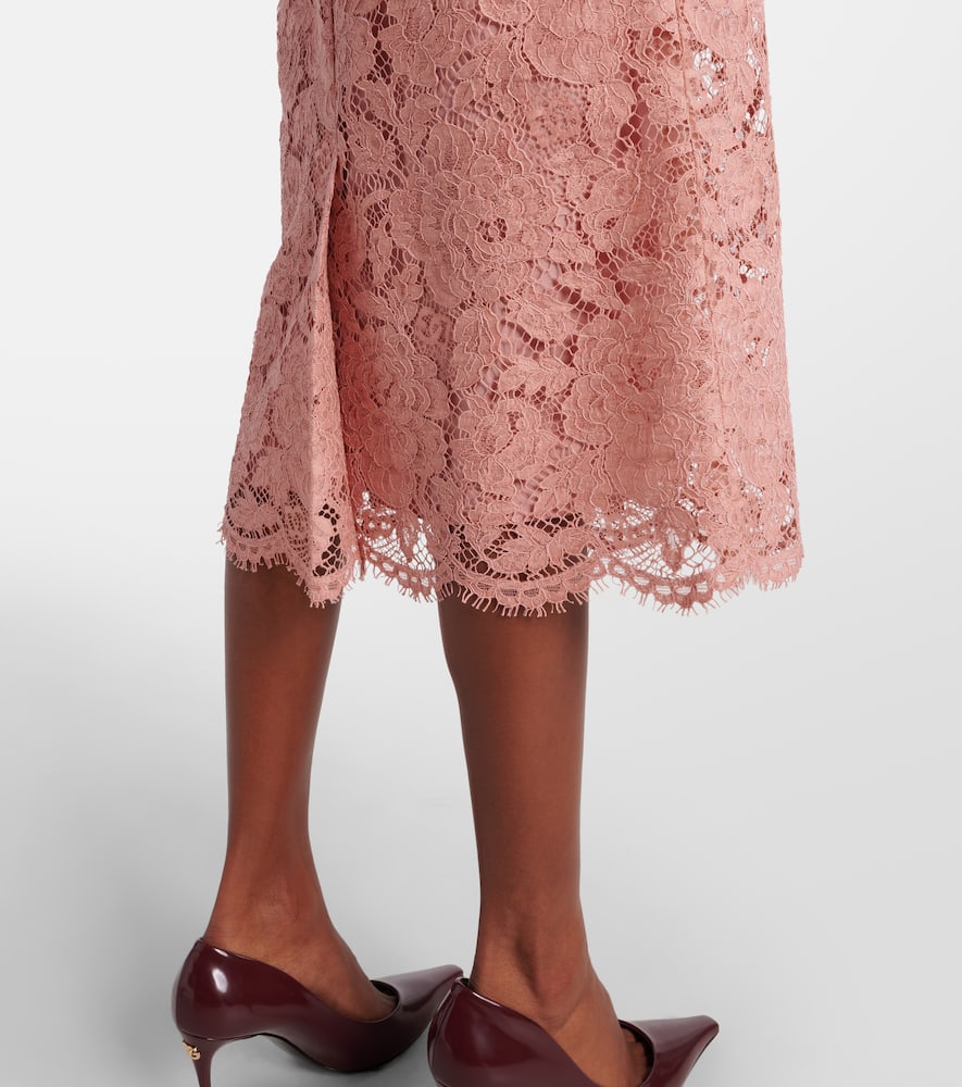 Lace midi skirt