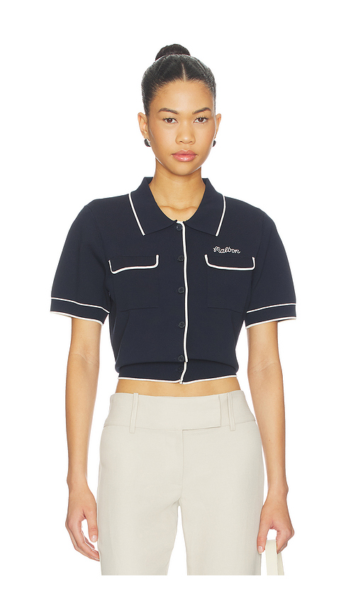 Malbon Jacqueline Polo Top in Navy. XS. Also in L