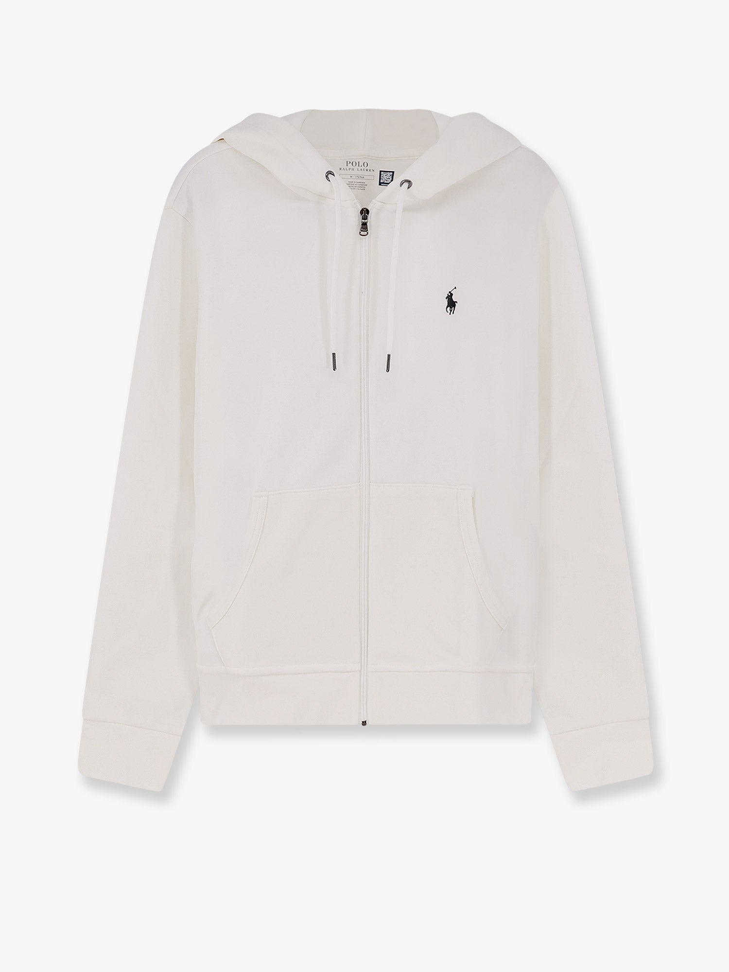 Cotton-Blend Zip Hoodie — White