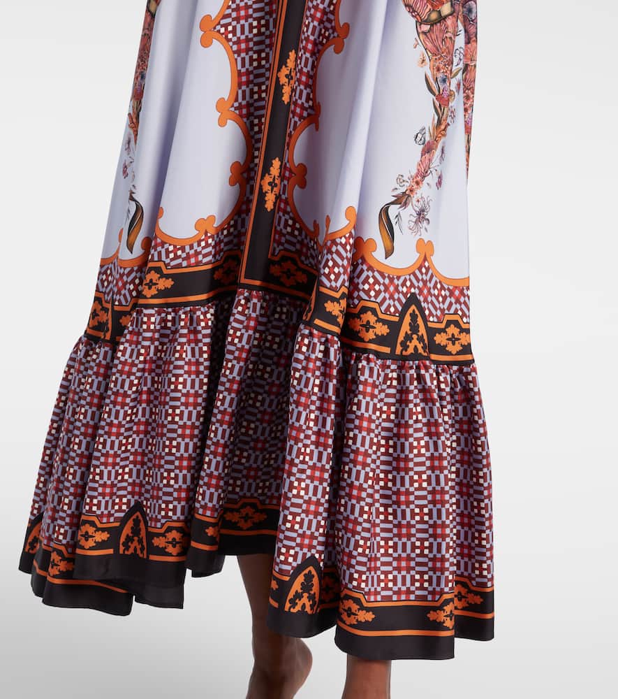 San Pietro printed silk maxi dress