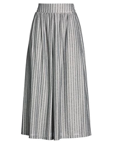Momoní Woman Maxi skirt Grey Size 6 Polyester, Viscose, Metallic Polyester, Polyamide, Elastane