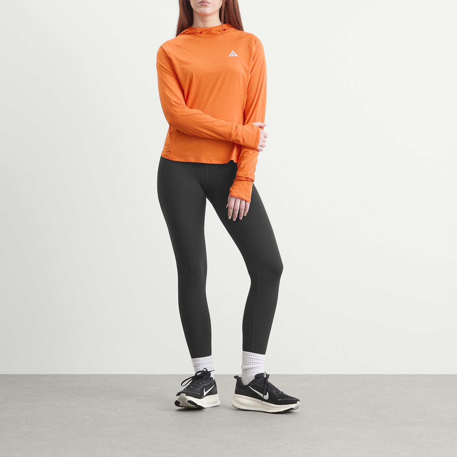 Women's ACG Trail UV Hooded Mid Layer Fleece Safety Orange/Summit White