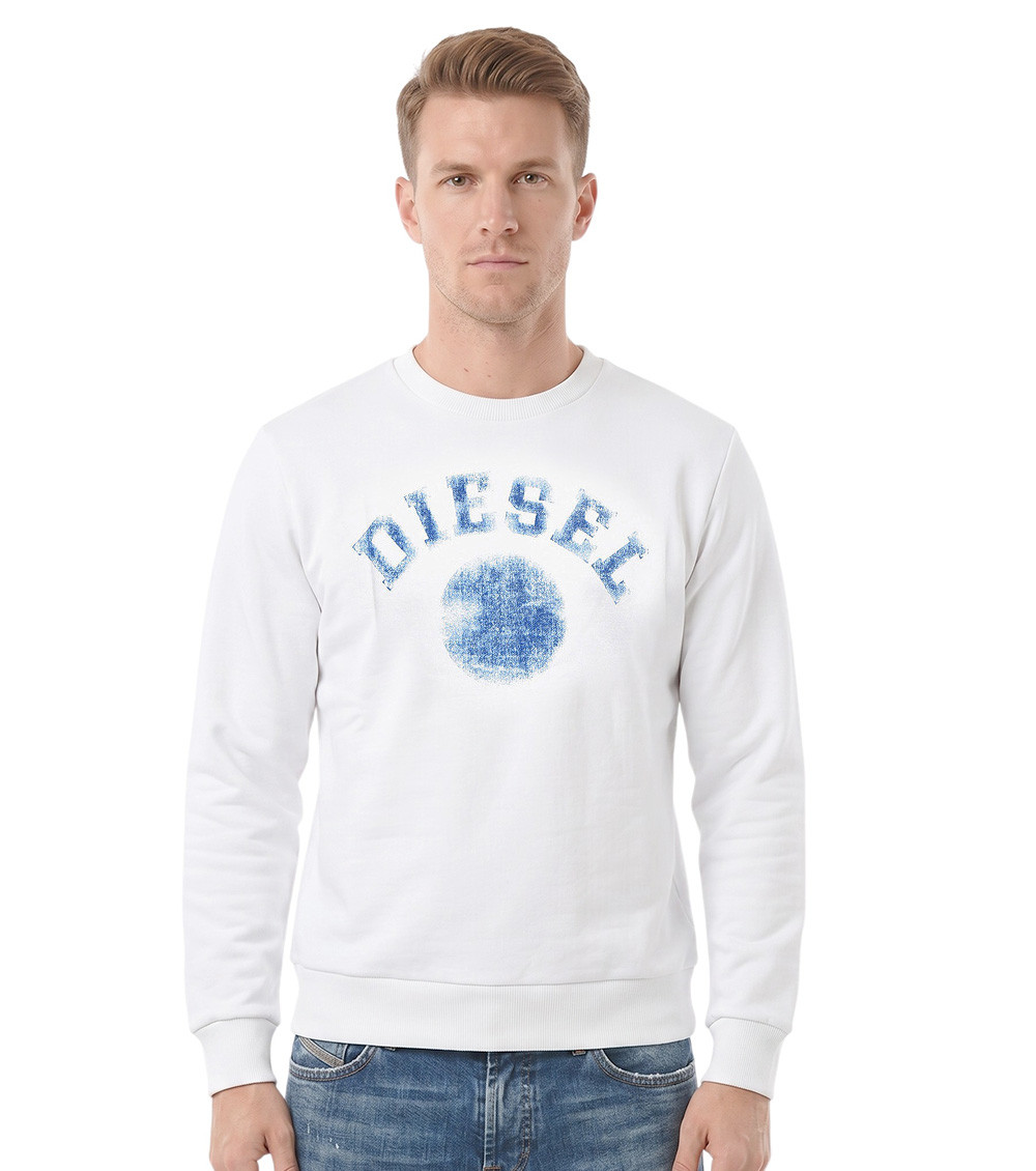 White Graphic Logo Sweatshirt