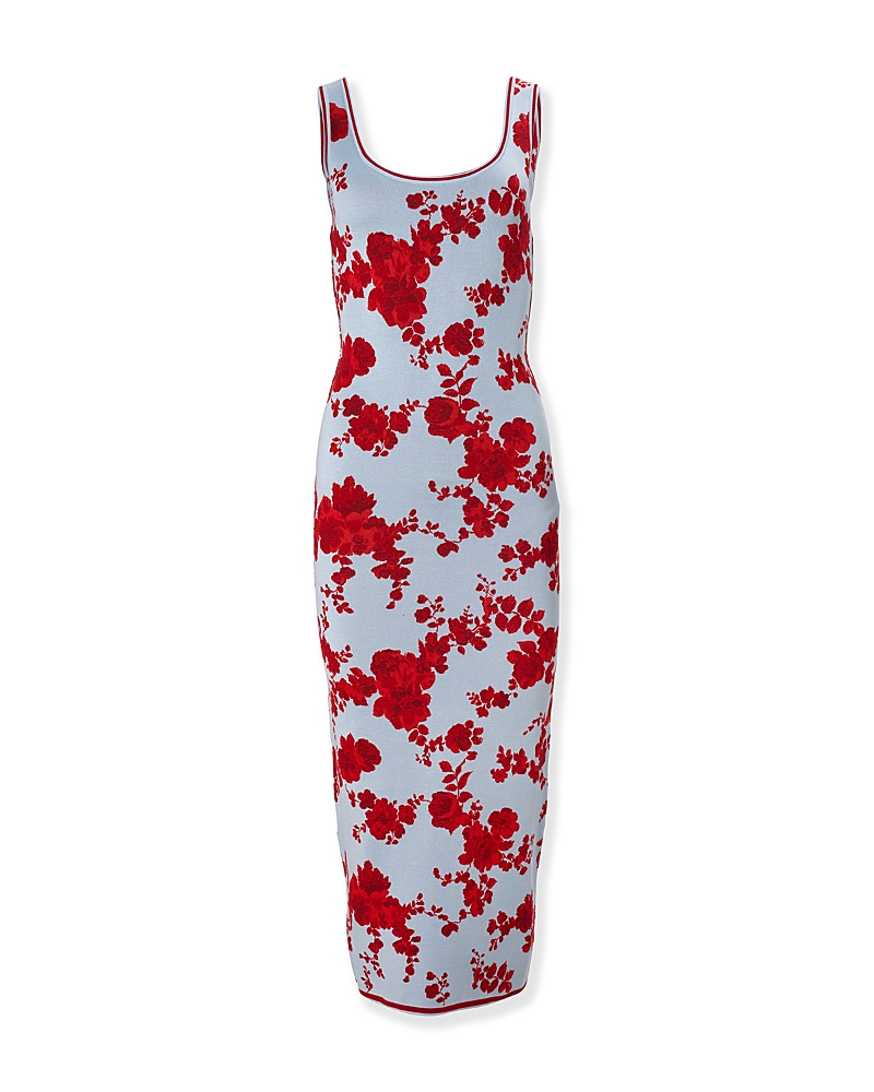 Silk Sleeveless Scoop Neck Midi Dress