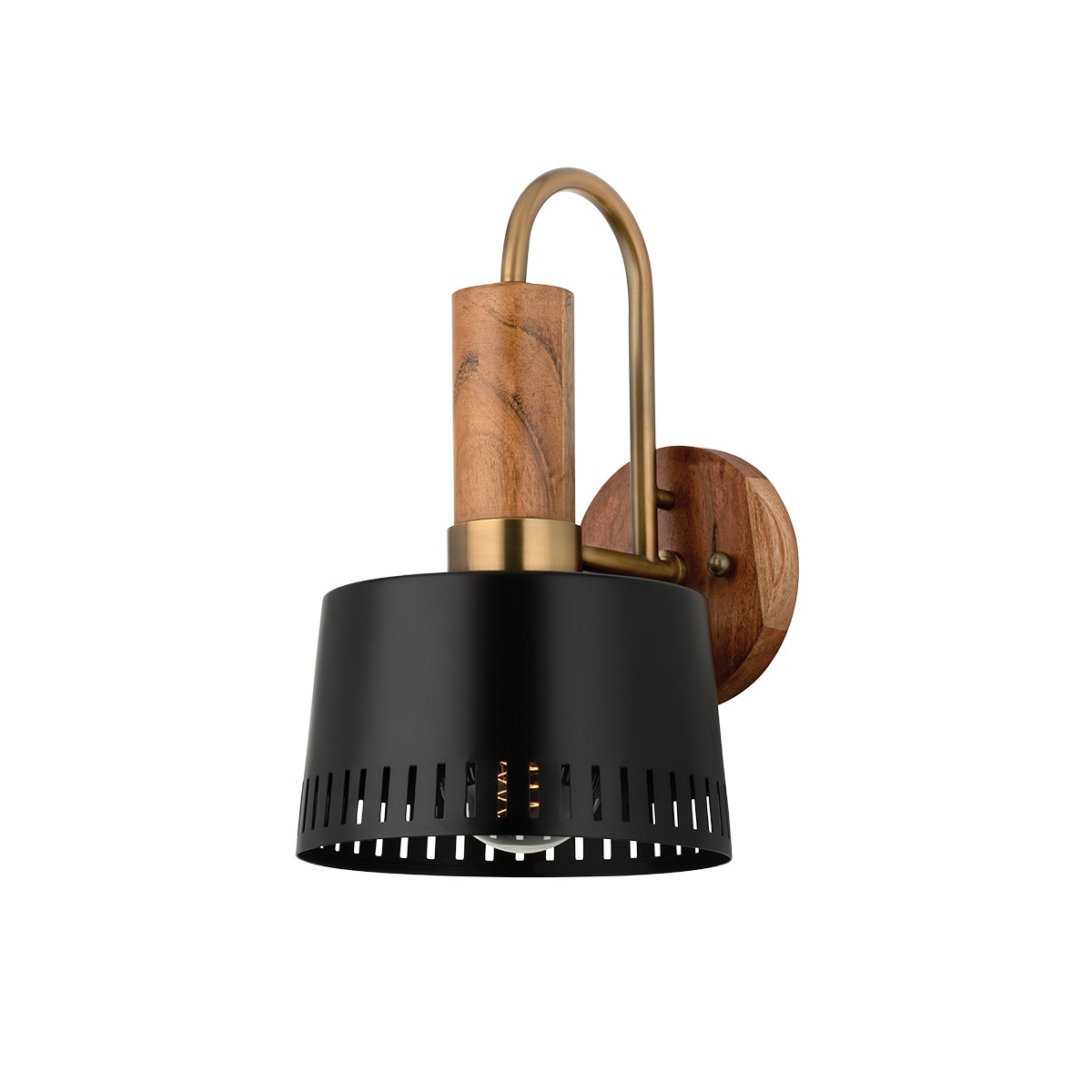 Memphis 1-Light Wall Sconce in Patina Bra