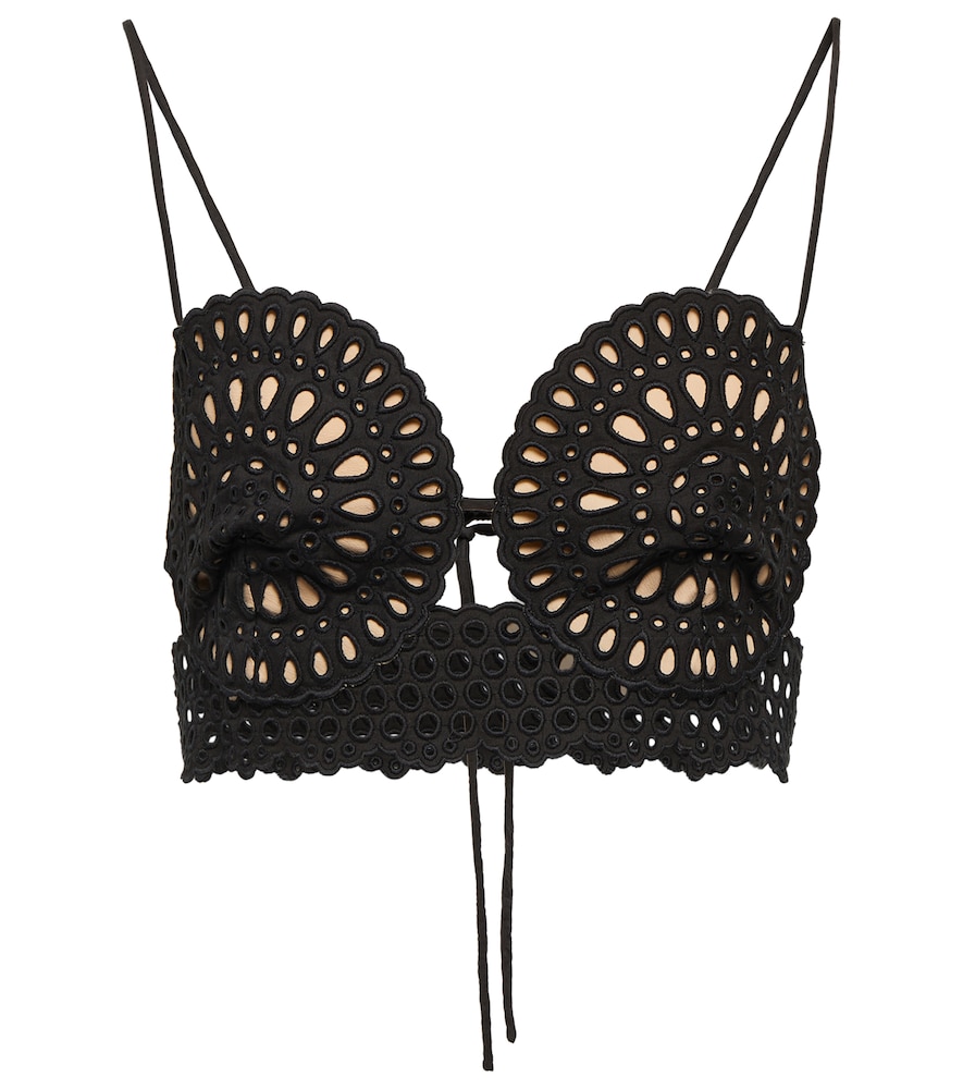 Broderie anglaise crop top