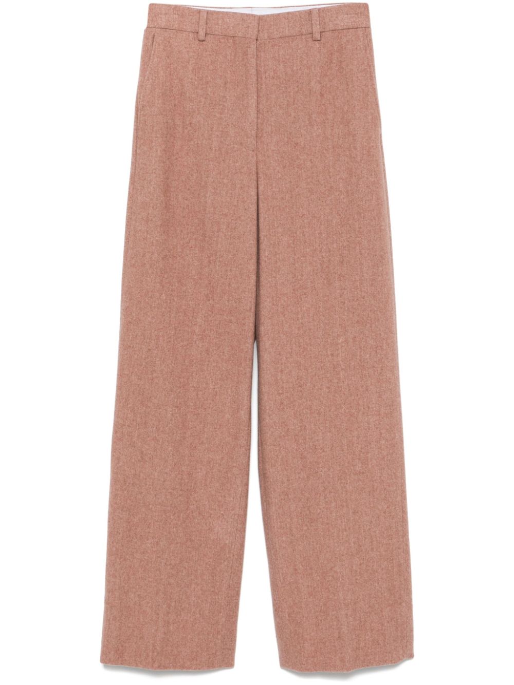 Mélange-effect trousers - Pink