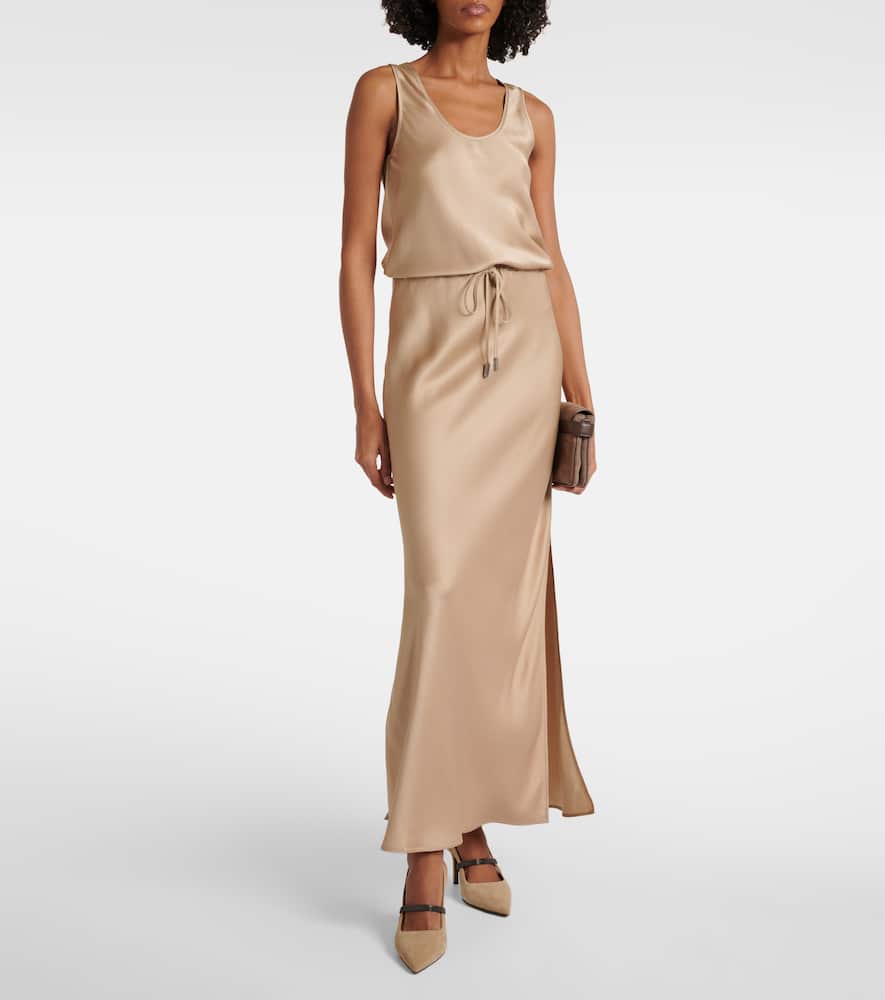 Satin maxi dress
