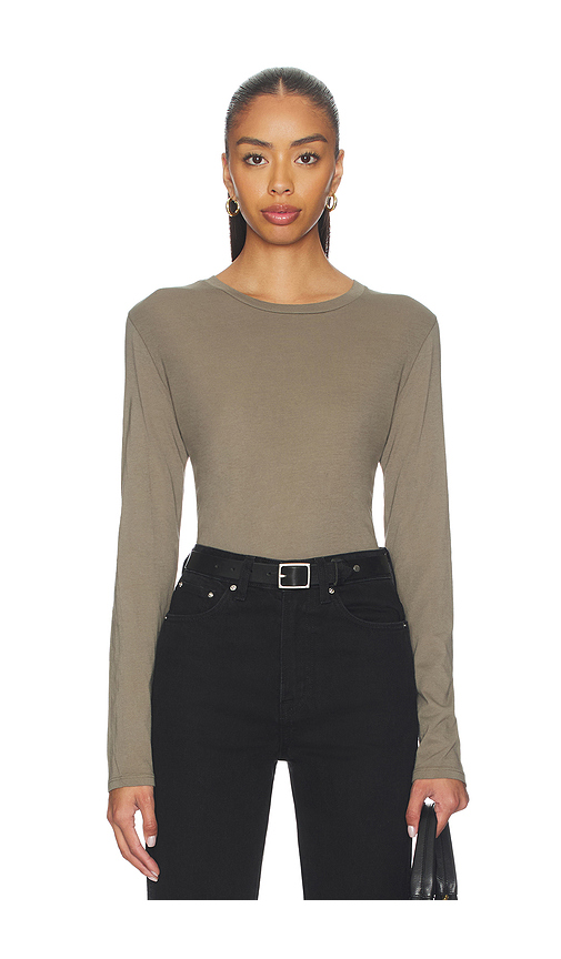 NILI LOTAN Simone Tee in Olive. M. Also in